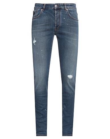 JOHN RICHMOND Denim trousers Blue 99% Cotton, 1% Elastane