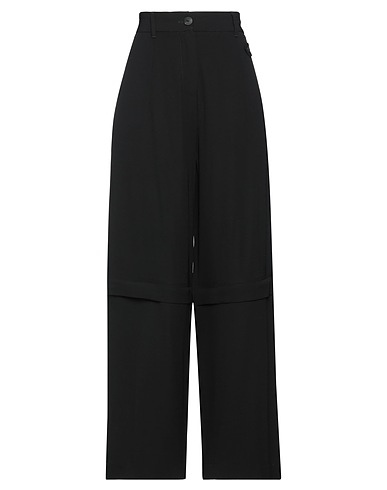 ISABEL BENENATO Casual trouser Black 50% Virgin Wool, 50% Viscose