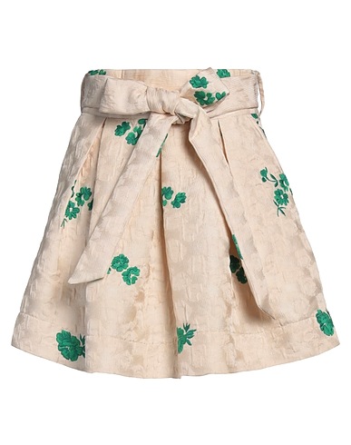 CUSTOMMADE Mini skirt Cream 69% Polyester, 31% Polyamide