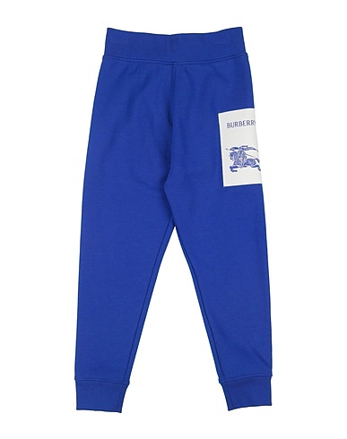 BURBERRY Casual trouser Bright blue 100% Cotton
