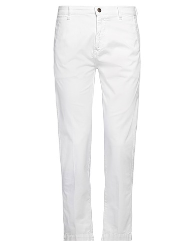 ROŸ ROGER'S Pantalone Bianco 97% Cotone, 3% Elastan