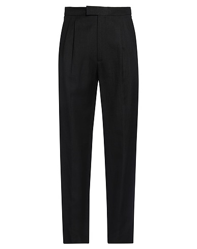 ZEGNA Casual pants Black 60% Linen, 40% Wool