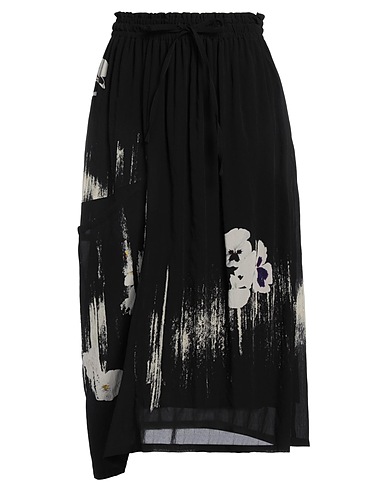 Y'S YOHJI YAMAMOTO Midi skirt Black 100% Cupro