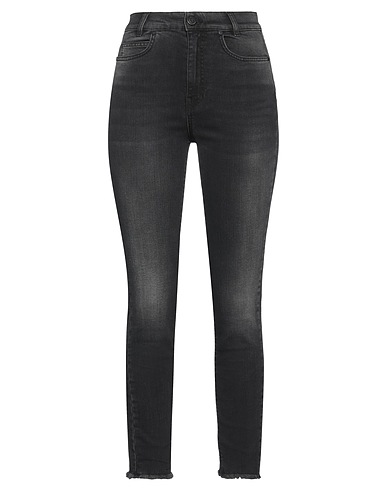 GAëLLE Paris Denim trousers Black 98% Cotton, 2% Elastane