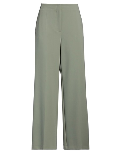 ALYSI Casual trouser CHOCOLAT Sage green 73% Polyester, 20% Viscose, 7% Elastane