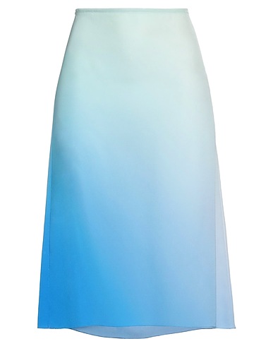 GAUCHERE Midi skirt Sky blue 100% Silk