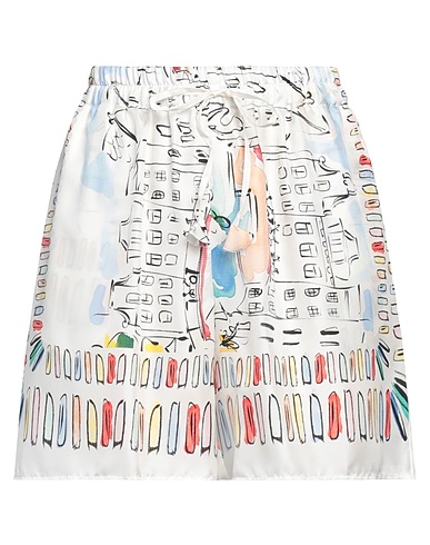 LE SARTE PETTEGOLE Shorts & Bermuda White 100% Silk