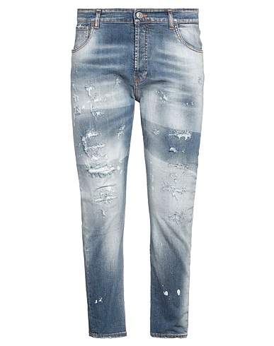 YES LONDON Denim pants Blue 98% Cotton, 2% Elastane
