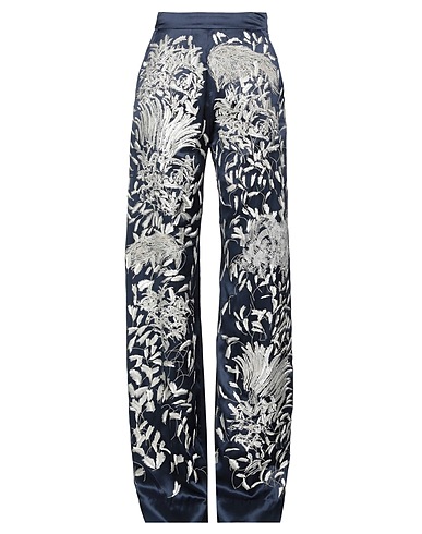 ALICE ARCHER Pantalone Blu notte 100% Seta