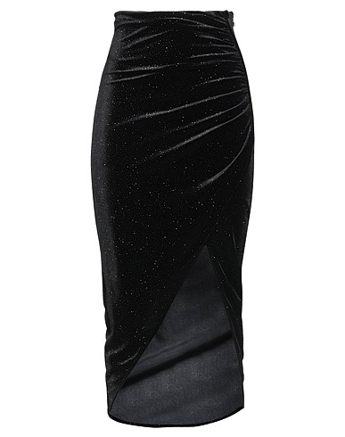 PATRIZIA PEPE Midi skirt Black 92% Polyester, 8% Elastane