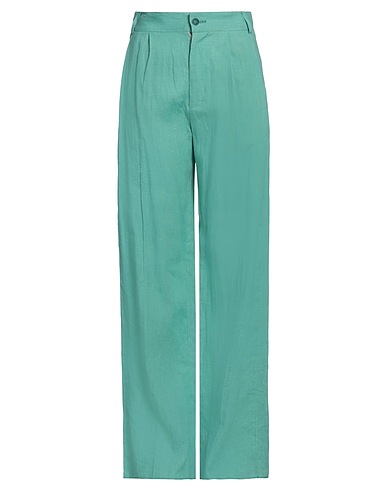 HEVÒ Casual trouser Light green 100% Linen