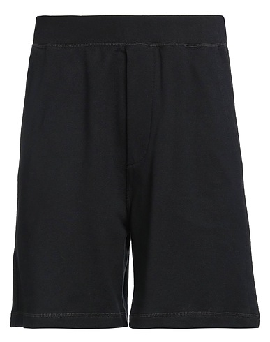 DSQUARED2 Shorts & Bermuda Nero 100% Cotone, Elastan