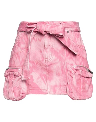 BLUMARINE Denim skirt Magenta 98% Cotton, 2% Elastane