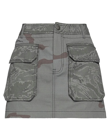 MARINE SERRE Mini skirt Grey 65% Polyester, 33% Cotton, 2% Viscose