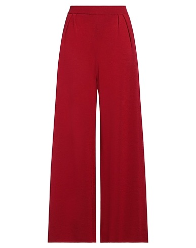 MAX MARA Casual trouser Burgundy 100% Virgin Wool