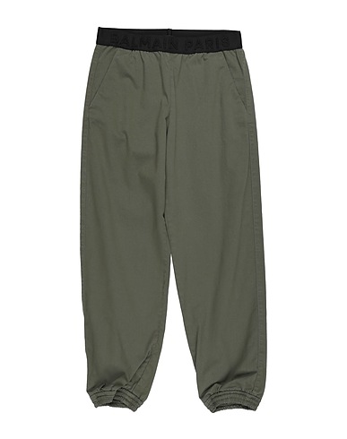 BALMAIN Casual trouser Military green 97% Cotton, 3% Elastane