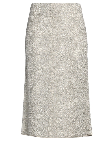 FABIANA FILIPPI Midi skirt Gold 66% Cotton, 22% Viscose, 12% Metallic fiber