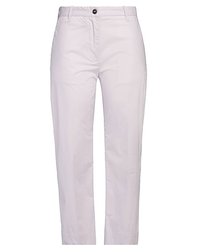 NINE IN THE MORNING Casual pants Lilac 77% Cotton, 17% Silk, 6% Elastane