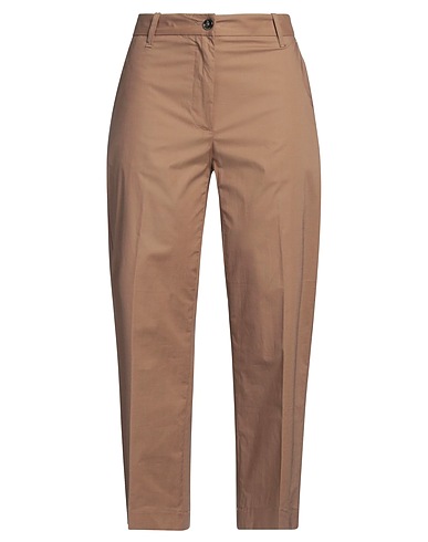 NINE IN THE MORNING Pantalon Marron clair 77% Coton, 17% Soie, 6% Élasthanne