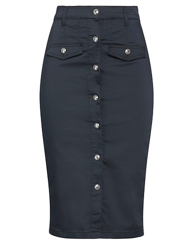 LIU •JO Midi skirt Midnight blue 66% Cotton, 30% Polyester, 4% Elastane