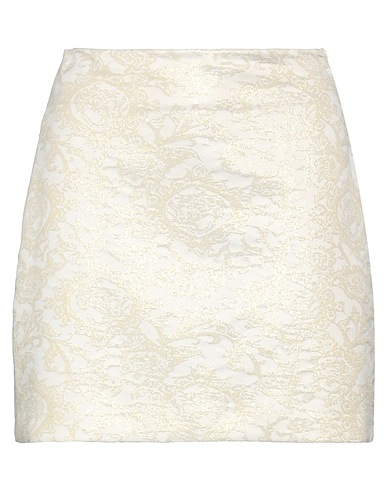 SILVIAN HEACH Mini skirt Ivory 53% Polyester, 41% Viscose, 6% Metallic fiber