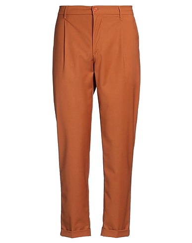 0/ZERO CONSTRUCTION Casual trouser Brown 70% Polyester, 28% Viscose, 2% Elastane