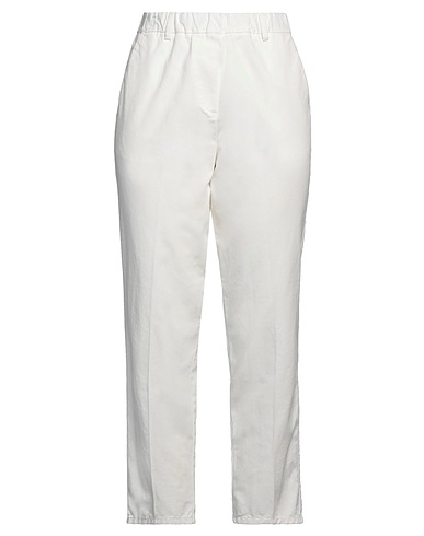 ALYSI Pantalone CRÈME Bianco 100% Cotone