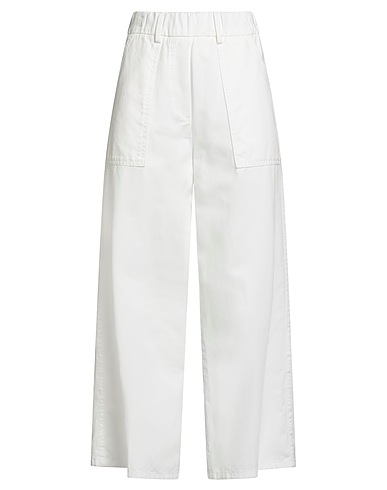 ALYSI Casual pants CRÈME White 100% Cotton