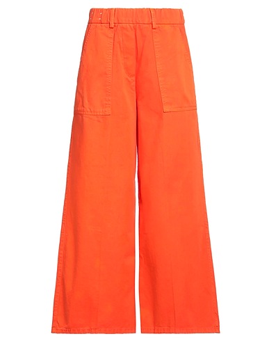 ALYSI Casual trouser CRÈME Orange 100% Cotton