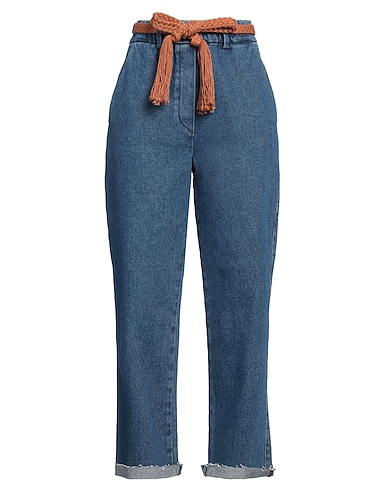 ALYSI Denim pants CRÈME 100% Cotton