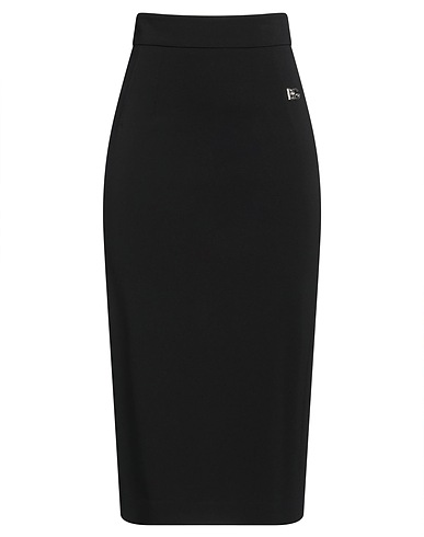 DOLCE&GABBANA ミディ丈スカート ブラック レーヨン 68% / ナイロン 28% / ポリウレタン 4%