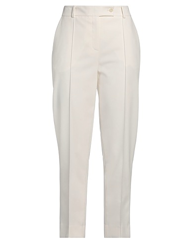 TARA JARMON Casual trouser White 55% Polyester, 45% Wool