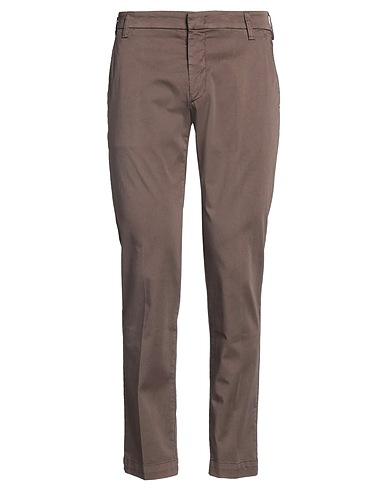 ENTRE AMIS Casual trouser Dark brown 69% Cotton, 27% Polyester, 4% Elastane