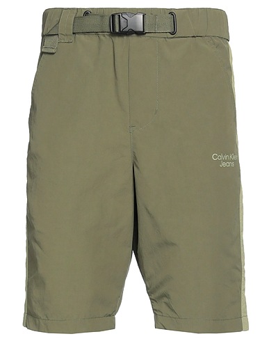CALVIN KLEIN JEANS Shorts & Bermuda Verde militare 74% Poliammide, 26% Cotone