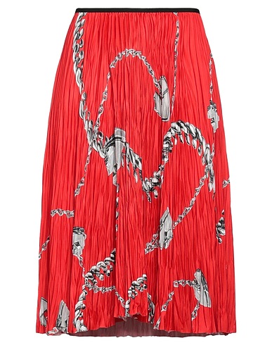 BURBERRY Midi skirt Red 100% Polyester