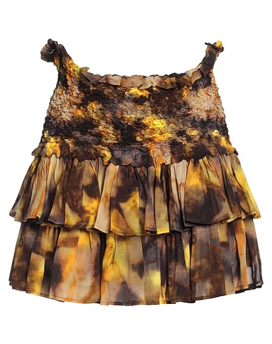 DONDUP Mini skirt Brown 100% Viscose