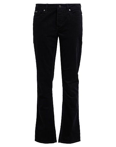 ZADIG&VOLTAIRE Casual trouser Black 98% Cotton, 2% Elastane, Calf fur