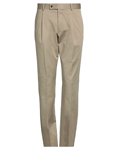 CARUSO Casual trouser Sage green 97% Cotton, 3% Elastane
