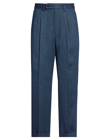 CARUSO Casual pants Navy 100% Linen