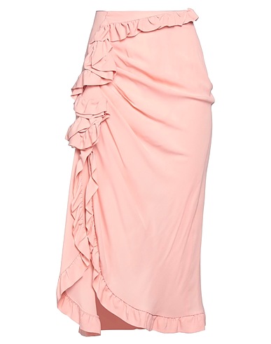 MALÌPARMI Midi skirt Light pink 69% Acetate, 31% Silk