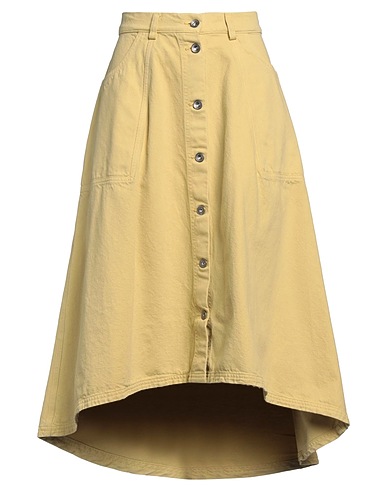 HENRIK VIBSKOV Midi skirt Lime green 50% Cotton, 25% Recycled cotton, 25% Organic cotton