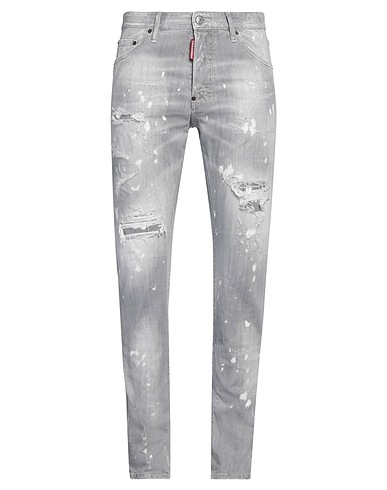 DSQUARED2 Denim trousers Light grey 98% Cotton, 2% Elastane
