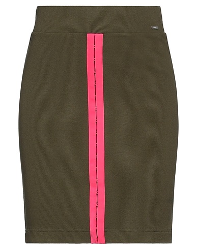 GUESS Mini skirt Military green 94% EcoVero™ viscose, 6% Elastane