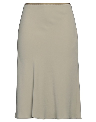 AMI ALEXANDRE MATTIUSSI Midi skirt Sage green 73% Acetate, 27% Viscose