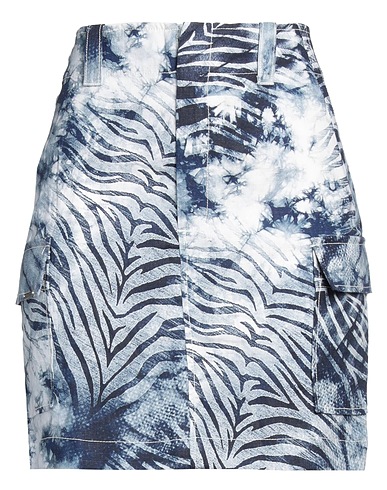 GUESS Mini skirt Midnight blue 100% Linen