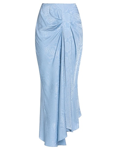 BALMAIN Long skirt Light blue 100% Silk