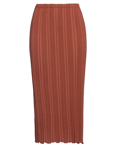ALYSI Midi skirt Brown 87% Cotton, 13% Polyamide