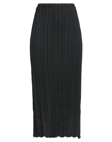 ALYSI Midi skirt Black 87% Cotton, 13% Polyamide