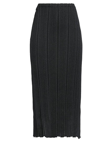 ALYSI Midi skirt NERO 87% Cotton, 13% Polyamide