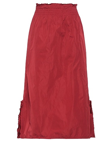TOD'S Midi skirt Brick red 100% Polyester